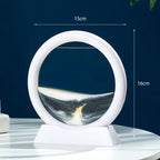 3D Moving Sand Art Frame – Dynamic Liquid Hourglass for Office Home Decor