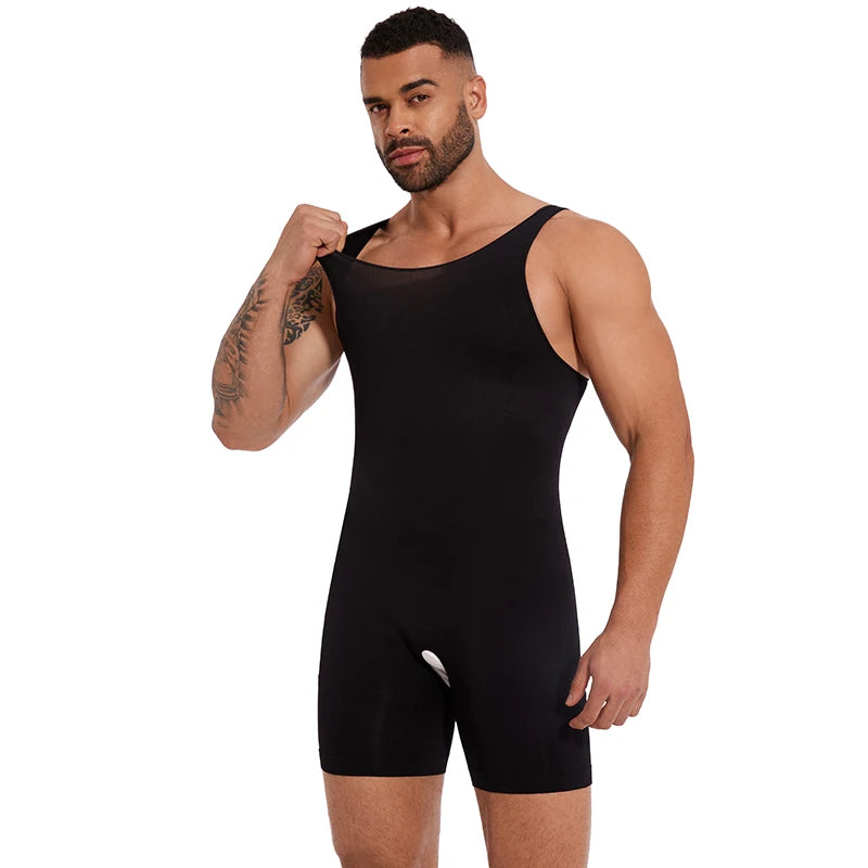 Men Full Body Shapewear – Compression Bodysuit for Tummy Control