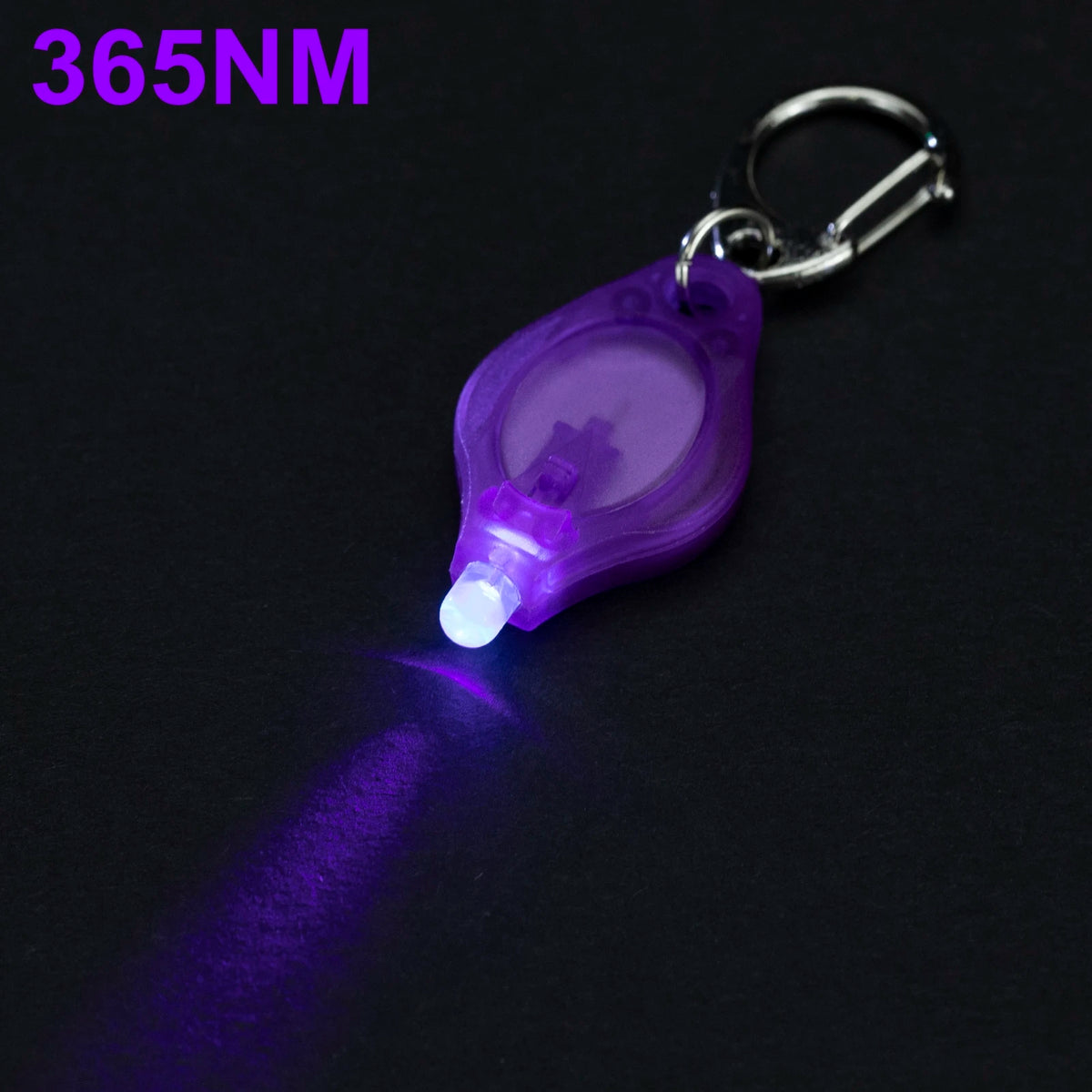 UV LED Keychain Flashlight – Dual 365/395nm Light for Stain and Ink Detection