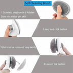 Self-Cleaning Pet Grooming Brush – Dematting Tool for Dogs and Cats