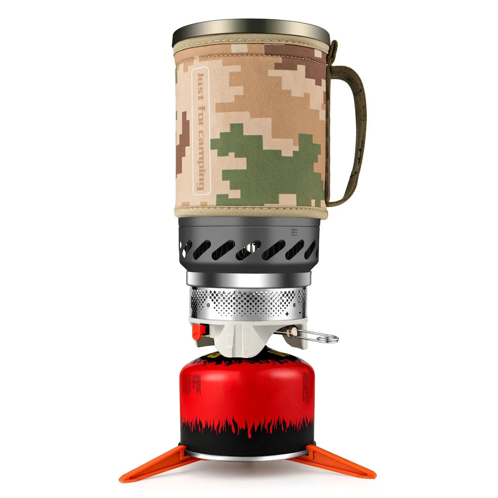 Portable Backpacking Stove – 1.4L Propane Cooking System for Camping