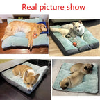 Corduroy Pet Sleeping Mat – Washable Winter Bed for Small to Large Dogs