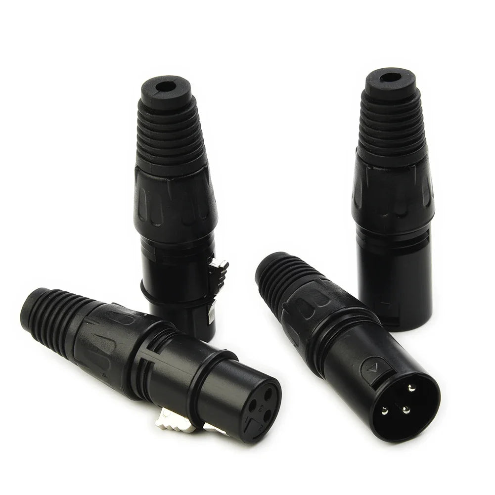 XLR DMX Microphone Connectors – 3 Pin Audio Plugs for Professional Sound Gear