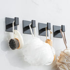 Self-Adhesive Black Wall Hooks – Heavy Duty Hangers for Coats and Towels