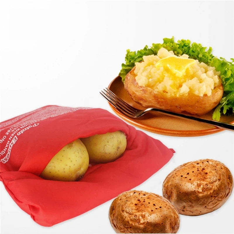 Microwave Potato Cooking Bag – Washable Fabric Pouch for Fast Kitchen Meals