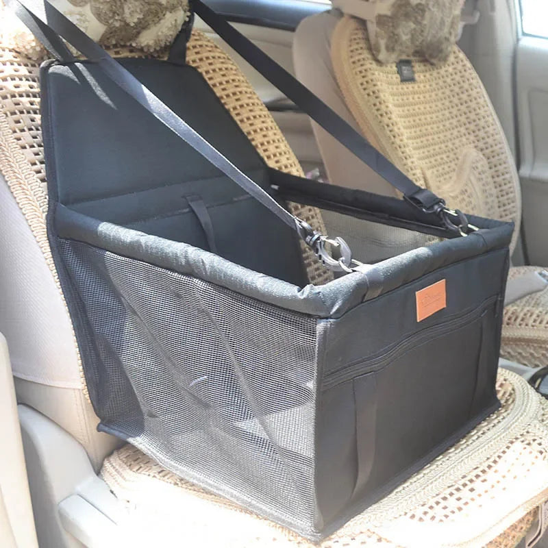 Waterproof Pet Car Seat Bag – Foldable Mesh Carrier for Travel Accessories