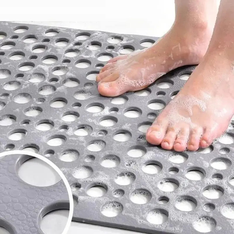 Anti Mould Rubber Bath Mat – Non Slip Shower Accessory for Bathroom Safety