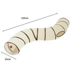 Collapsible Cat Tunnel – Interactive T-Shape Play Tube for Indoor Pet Exercise