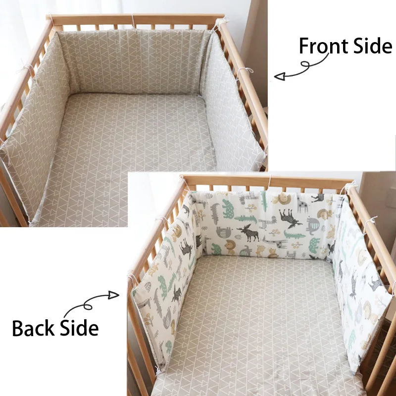Cotton Star Crib Bumper – Thickened Protective Bedding for Newborn Infants
