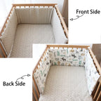 Cotton Star Crib Bumper – Thickened Protective Bedding for Newborn Infants