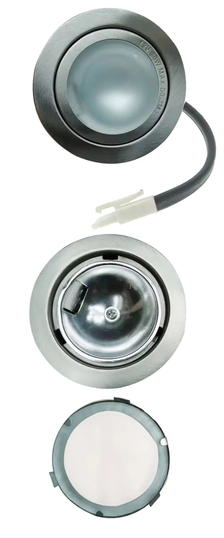 G4 Cabinet Light Fixture – 60mm Recessed Lamp for Shelf and Under-Cabinet Use