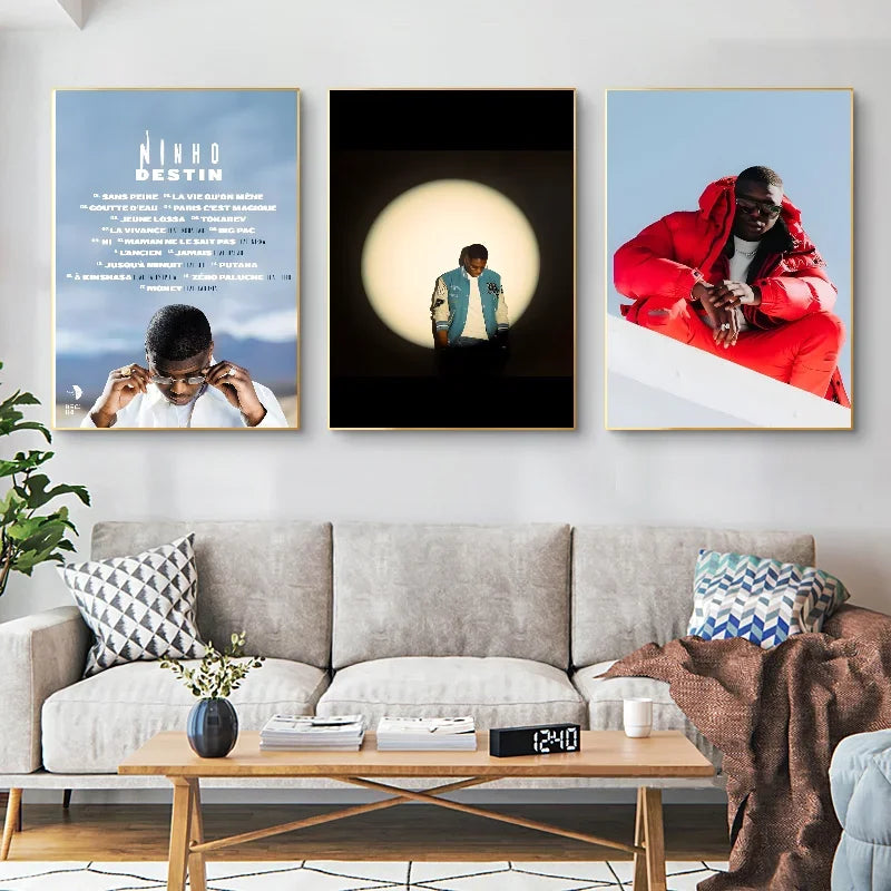 Ninho Rapper Wall Poster – Self-Adhesive Waterproof Art for Room Decor