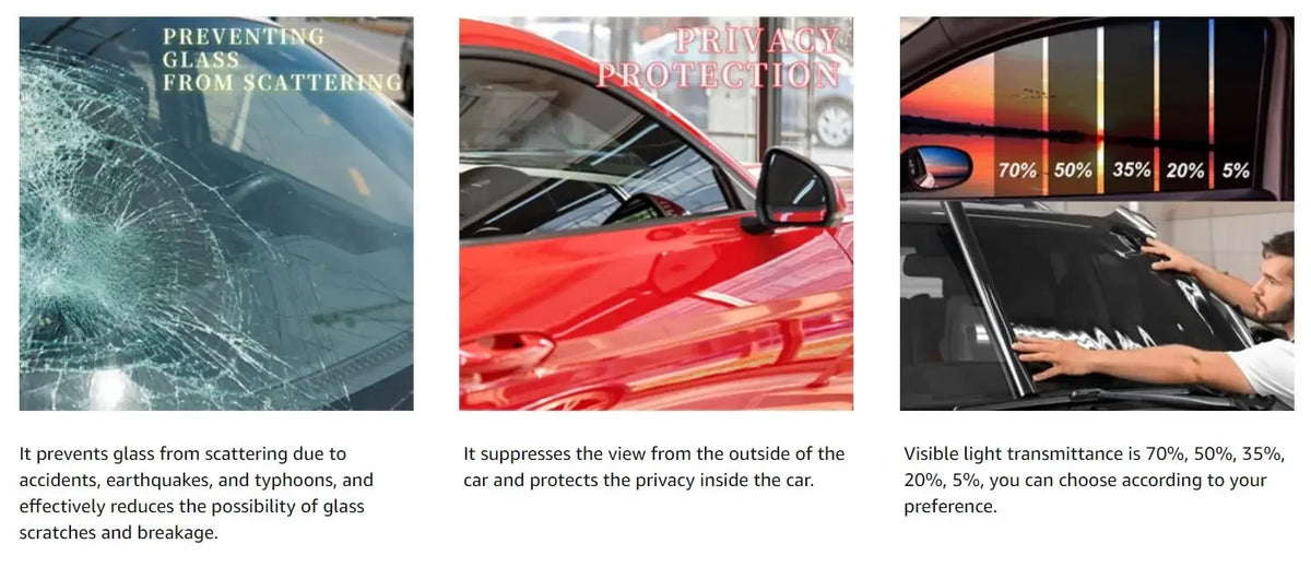 Car Window Tint Film – UV Blocking Privacy Shade for Auto Windshield