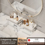 Aluminum Bathroom Wall Shelf – Punch-Free Storage for Kitchen and Toilet