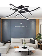 Modern LED Wave Ceiling Light – Minimalist Fixture for Living Room Bedroom