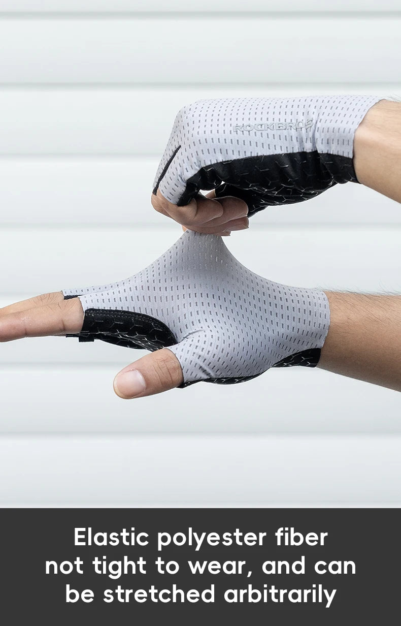 ROCKBROS Half Finger Cycling Gloves – Shock-Absorbing MTB Gear for Summer