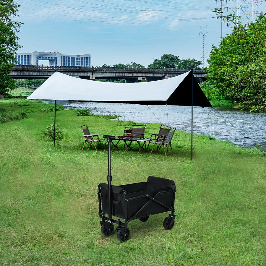 Collapsible Utility Cart – Heavy Duty Foldable Wagon for Camping and Beach