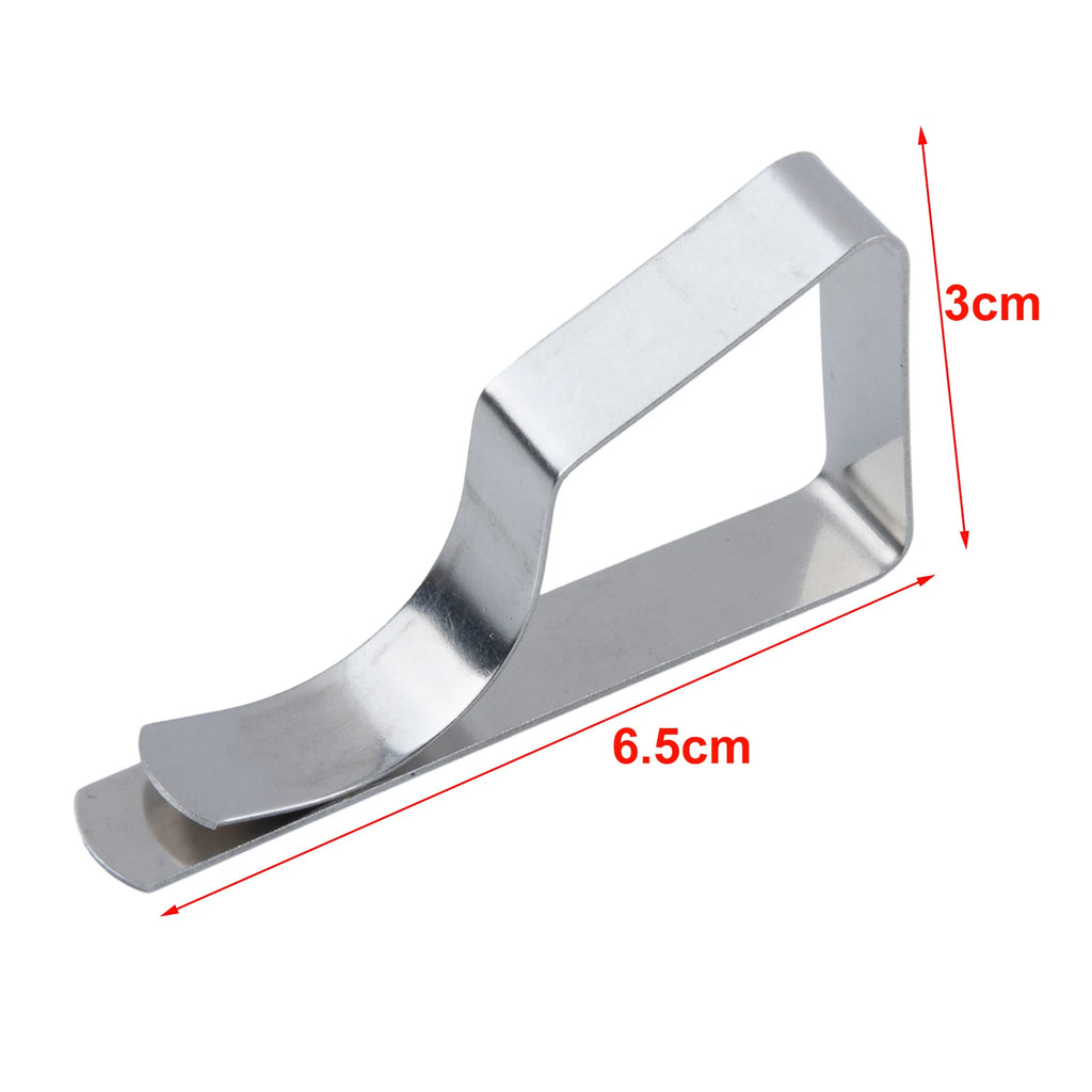 Triangle Tablecloth Clips – Stainless Steel Holders for Party and Picnic