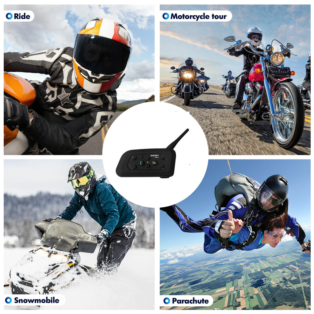 Motorcycle Bluetooth Helmet Intercom – Wireless Headset for Group Riding