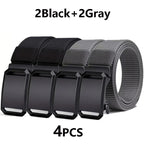 Tactical Canvas Belt – Durable Automatic Buckle for Men Outdoor Hunting
