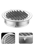Stainless Steel Round Vent Grille – 70-300mm External Wall Duct for Ventilation