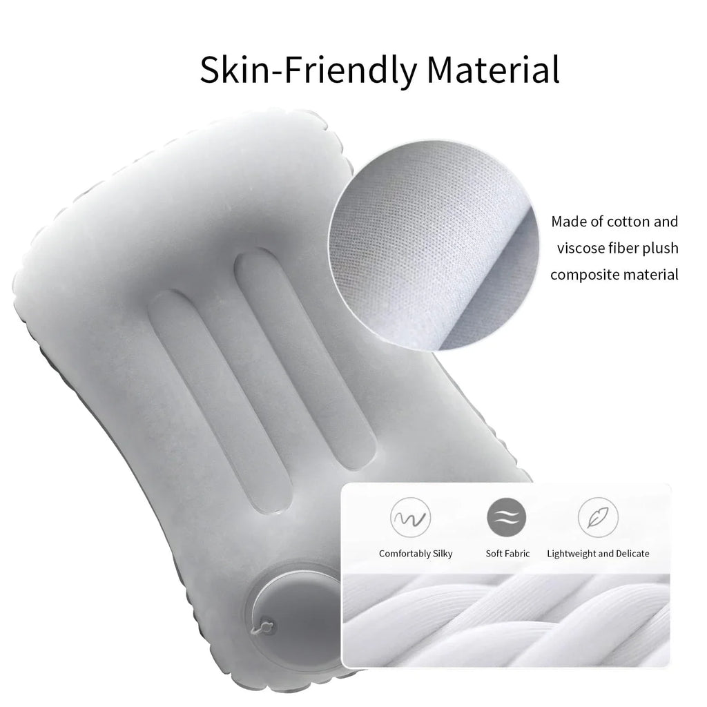 Inflatable Travel Pillow – Ergonomic Support for Camping and Car Comfort
