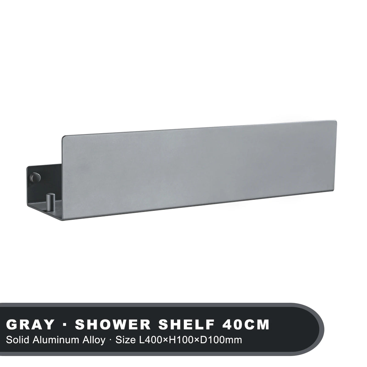 Aluminum Bathroom Shelf – Wall Mounted Storage Rack for Shower and Kitchen