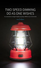 Retro LED Tent Lantern – Portable Hanging Lamp for Outdoor Camping