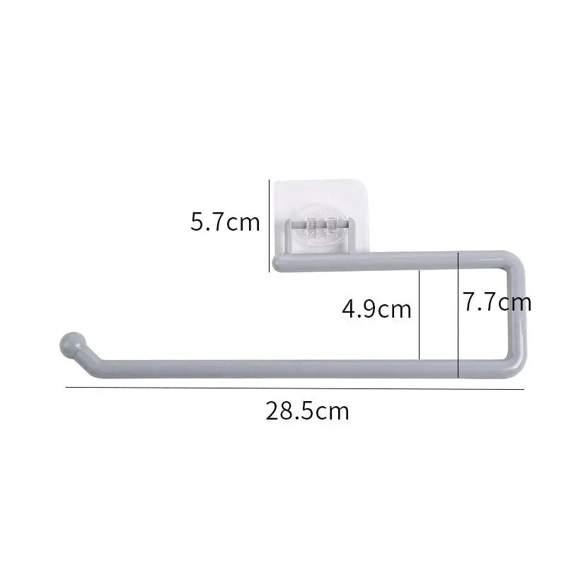 Wall-Mounted Paper Towel Rack – Adhesive Holder for Kitchen and Bathroom