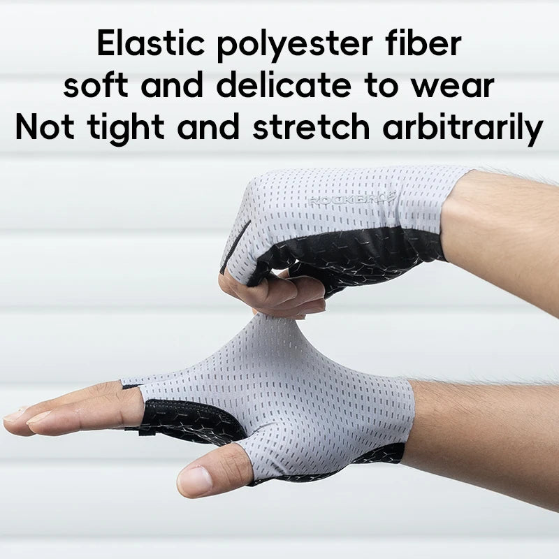 ROCKBROS Half Finger Cycling Gloves – Shock-Absorbing MTB Gear for Summer