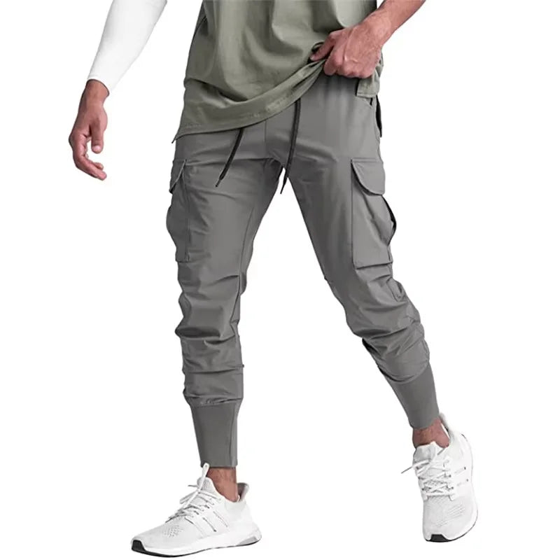 Camouflage Fitness Trousers – Stretchy Quick-Dry Pants for Running and Gym