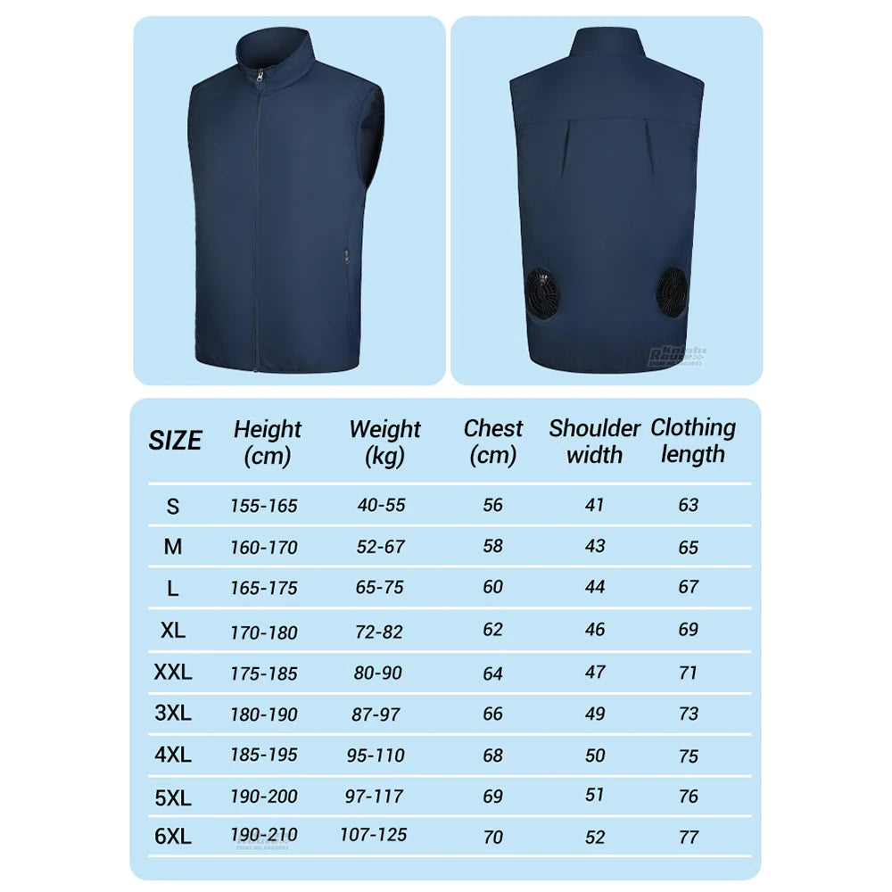 Air-Conditioned Cooling Vest – 13-Hour Fan System for High-Temperature Work