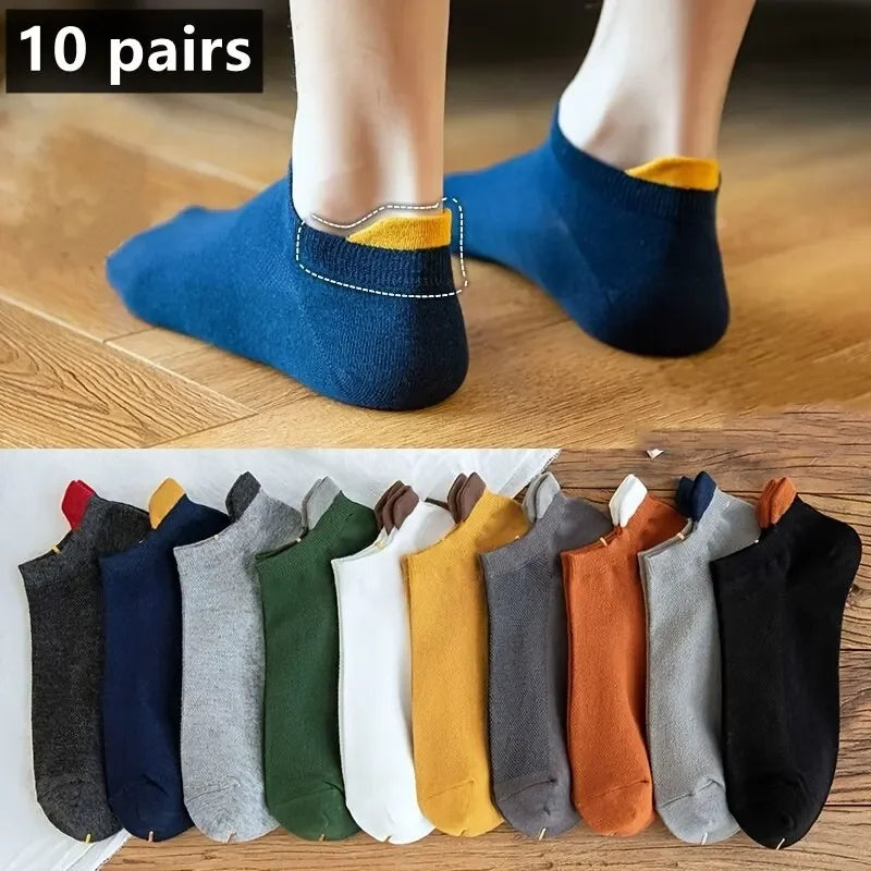 Cartoon Eyes Mesh Ankle Socks – Breathable Embroidered Footwear for Men