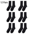 Cotton Crew Socks – Breathable Solid Color for Men Casual Streetwear