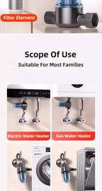 Stainless Steel Water Filter – Detachable Brass Prefilter for Bathroom Plumbing