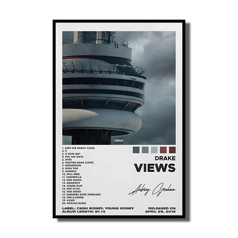 Kanye West Canvas Poster – HD Music Album Art for Home Wall Decor
