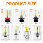 H8 Halogen Fog Light Bulbs – 3000K Yellow Automotive Headlight Replacement