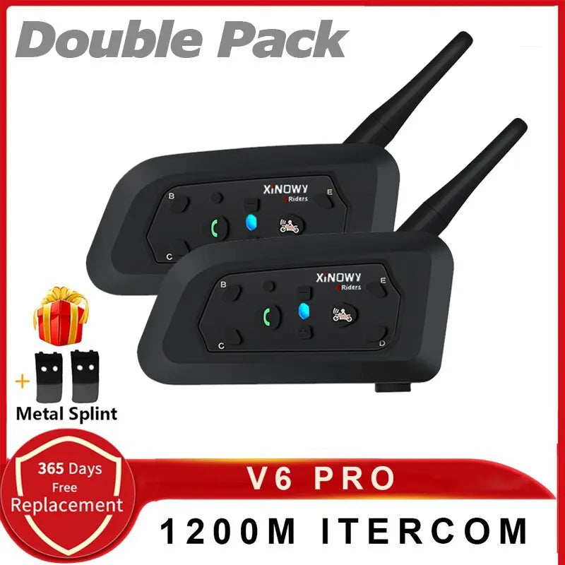 Motorcycle Bluetooth Helmet Intercom – Wireless Headset for Group Riding