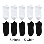 Breathable Cotton Ankle Socks – Solid Color Athletic Wear for Women