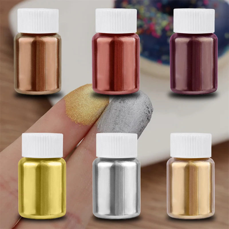 Edible Metallic Glitter Powder – Gold and Silver Dust for Cake Decoration