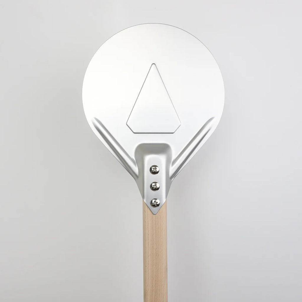 Perforated Aluminum Pizza Peel – Non-Slip Wooden Handle for Home Baking