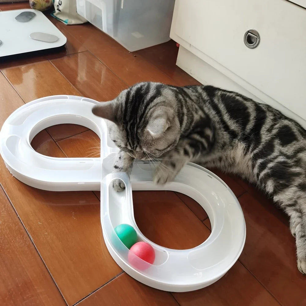 Interactive Cat Toy Set – Turntable and Tunnel for Indoor Exercise