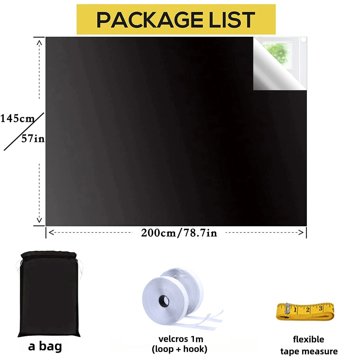 Blackout Window Privacy Film – Adhesive Light Blocking Tint for Home Glass