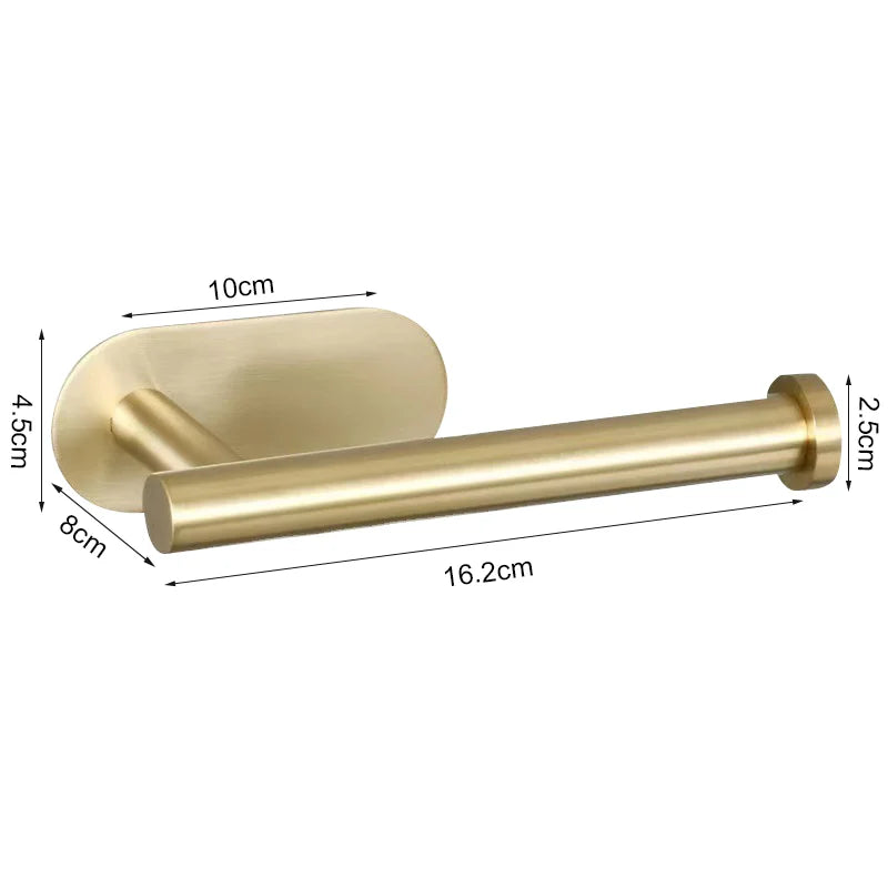 Stainless Steel Paper Towel Holder – Adhesive Wall Mount for Kitchen