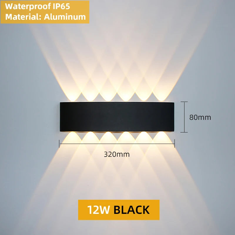 Aluminum LED Wall Lamp – IP65 Waterproof Lighting for Indoor and Outdoor