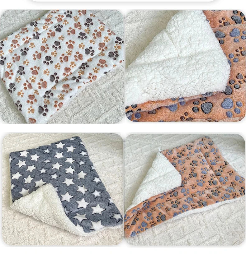 Flannel Pet Sleeping Mat – Warm Winter Cushion for Small and Large Dogs
