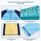 Boys Long Sleeve Swimsuit – UV Protection One-Piece for Summer Swimming