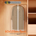 Transparent Zippered Garment Bag – Dustproof Cover for Suit and Dress Storage