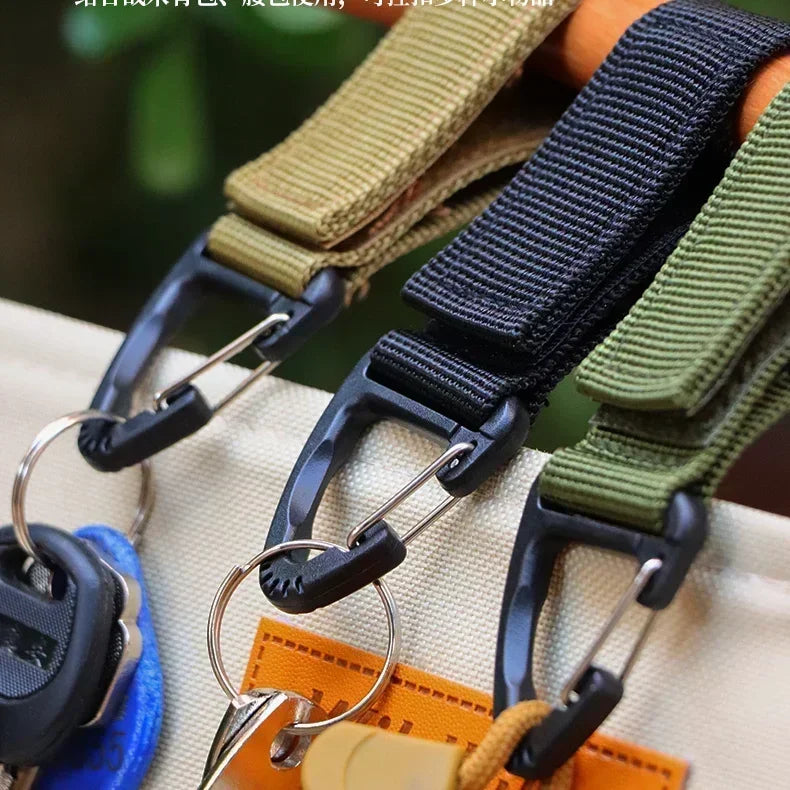 Nylon Tactical Glove Hook – Durable Carabiner Clip for Outdoor Camping