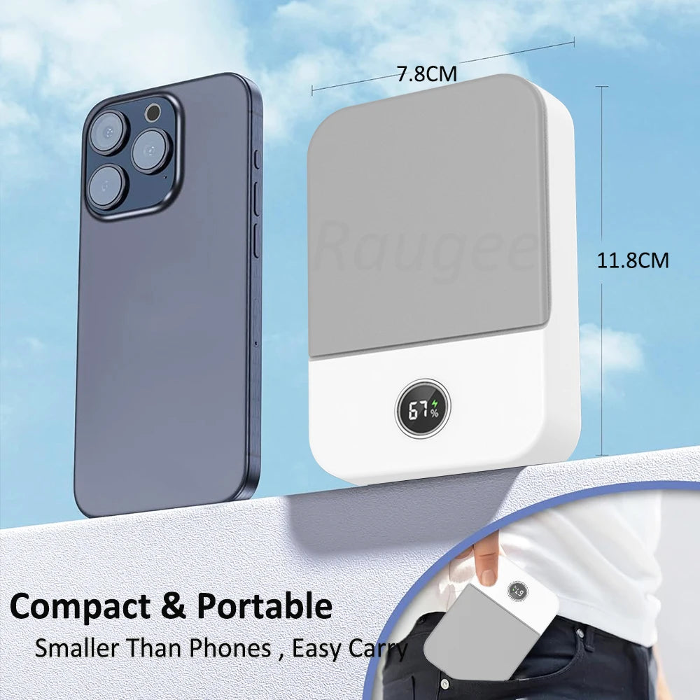 Portable Waist Fan – Rechargeable Bladeless Air Cooler for Outdoor Cooling